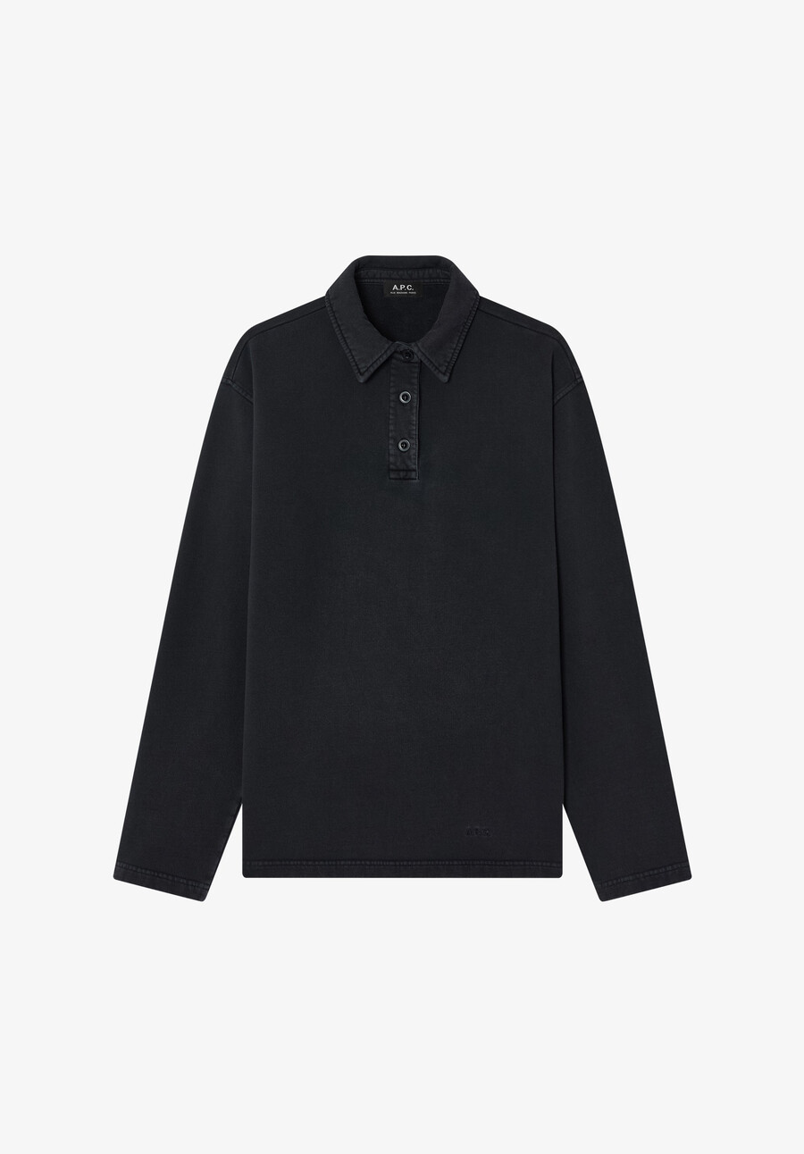 long-sleeve unisex polo shirt w